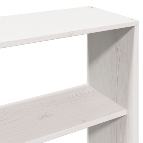 vidaXL Bookcase Bed without Mattress White 200x200cm Solid Wood Pine