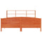 vidaXL Bookcase Bed without Mattress Wax Brown 200x200cm Solid Wood Pine