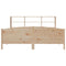 vidaXL Bookcase Bed without Mattress 180x200 cm Super King Solid Wood Pine