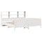 vidaXL Bookcase Bed without Mattress White 180x200 cm Super King Solid Wood Pine