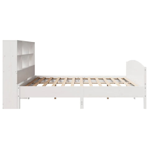 vidaXL Bookcase Bed without Mattress White 180x200 cm Super King Solid Wood Pine