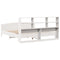 vidaXL Bookcase Bed without Mattress White 180x200 cm Super King Solid Wood Pine