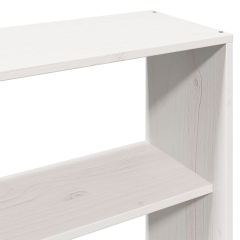 vidaXL Bookcase Bed without Mattress White 180x200 cm Super King Solid Wood Pine
