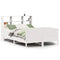 vidaXL Bookcase Bed without Mattress White 160x200cm Solid Wood Pine