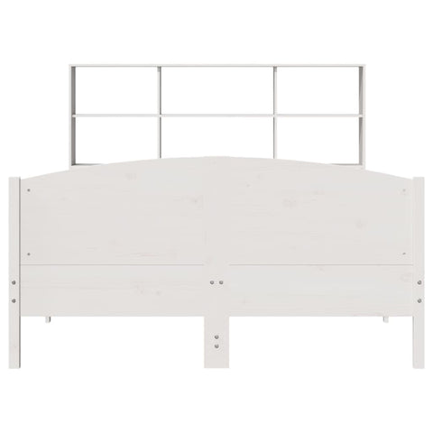 vidaXL Bookcase Bed without Mattress White 160x200cm Solid Wood Pine