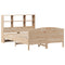 vidaXL Bookcase Bed without Mattress 150x200 cm King Size Solid Wood Pine