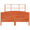 vidaXL Bookcase Bed without Mattress Wax Brown 150x200 cm King Size Solid Wood Pine