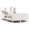 vidaXL Bookcase Bed without Mattress White 140x200cm Solid Wood Pine