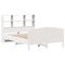 vidaXL Bookcase Bed without Mattress White 140x200cm Solid Wood Pine