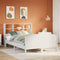 vidaXL Bookcase Bed without Mattress White 120x200cm Solid Wood Pine