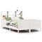 vidaXL Bookcase Bed without Mattress White 140x190cm Solid Wood Pine