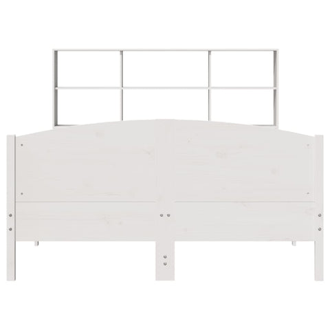 vidaXL Bookcase Bed without Mattress White 140x190cm Solid Wood Pine