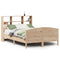 vidaXL Bookcase Bed without Mattress 135x190 cm Double Solid Wood Pine