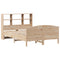 vidaXL Bookcase Bed without Mattress 135x190 cm Double Solid Wood Pine