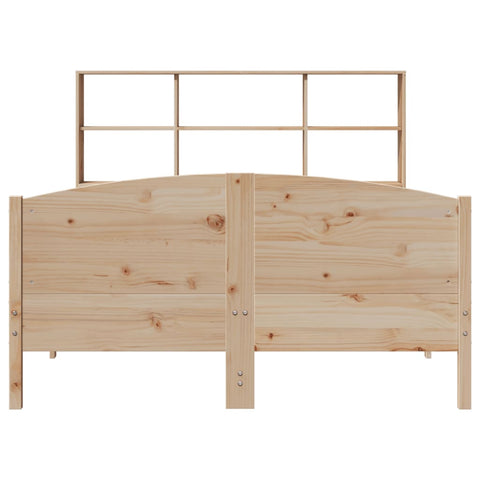 vidaXL Bookcase Bed without Mattress 135x190 cm Double Solid Wood Pine