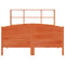 vidaXL Bookcase Bed without Mattress Wax Brown 135x190 cm Double Solid Wood Pine