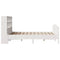 vidaXL Bookcase Bed without Mattress White 120x190 cm Small Double Solid Wood Pine