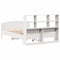 vidaXL Bookcase Bed without Mattress White 120x190 cm Small Double Solid Wood Pine