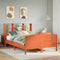 vidaXL Bookcase Bed without Mattress Wax Brown 120x190 cm Small Double Solid Wood Pine
