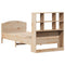 vidaXL Bookcase Bed without Mattress 100x200cm Solid Wood Pine