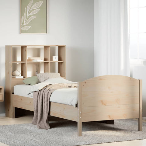 vidaXL Bookcase Bed without Mattress 100x200cm Solid Wood Pine