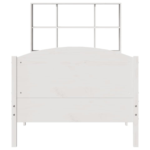 vidaXL Bookcase Bed without Mattress White 90x200cm Solid Wood Pine