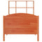 vidaXL Bookcase Bed without Mattress Wax Brown 75x190 cm Small Single Solid Wood Pine