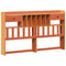 vidaXL Bookcase Bed without Mattress Wax Brown 200x200cm Solid Wood Pine