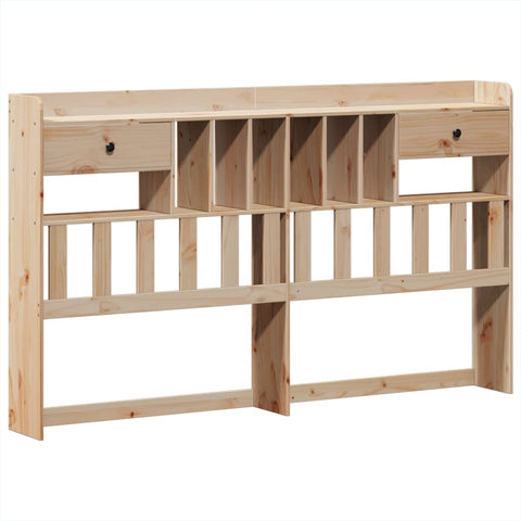 vidaXL Bookcase Bed without Mattress 180x200 cm Super King Solid Wood Pine