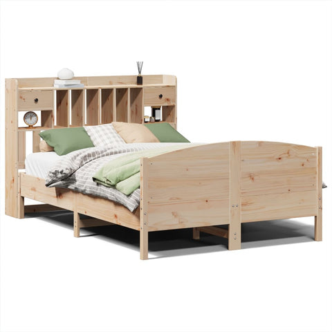 vidaXL Bookcase Bed without Mattress 160x200cm Solid Wood Pine