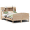 vidaXL Bookcase Bed without Mattress 160x200cm Solid Wood Pine
