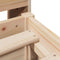 vidaXL Bookcase Bed without Mattress 160x200cm Solid Wood Pine
