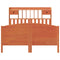 vidaXL Bookcase Bed without Mattress Wax Brown 160x200cm Solid Wood Pine