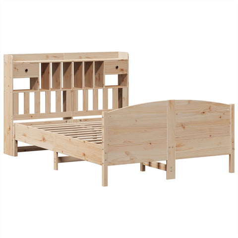 vidaXL Bookcase Bed without Mattress 150x200 cm King Size Solid Wood Pine