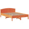 vidaXL Bookcase Bed without Mattress Wax Brown 150x200 cm King Size Solid Wood Pine