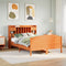 vidaXL Bookcase Bed without Mattress Wax Brown 150x200 cm King Size Solid Wood Pine