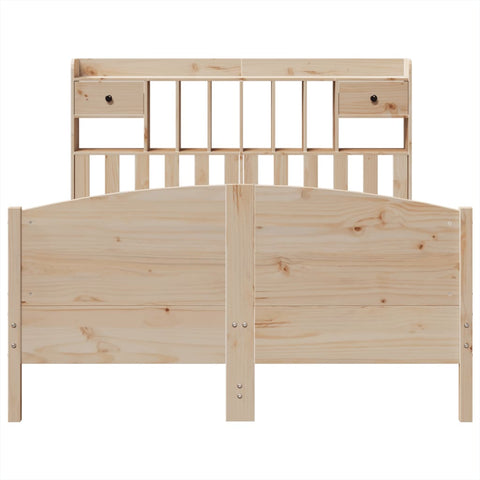vidaXL Bookcase Bed without Mattress 140x200cm Solid Wood Pine