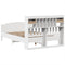 vidaXL Bookcase Bed without Mattress White 140x200cm Solid Wood Pine