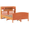 vidaXL Bookcase Bed without Mattress Wax Brown 140x200cm Solid Wood Pine