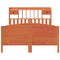 vidaXL Bookcase Bed without Mattress Wax Brown 140x200cm Solid Wood Pine