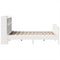 vidaXL Bookcase Bed without Mattress White 140x190cm Solid Wood Pine