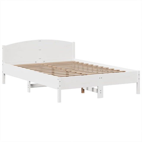 vidaXL Bookcase Bed without Mattress White 140x190cm Solid Wood Pine