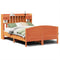 vidaXL Bookcase Bed without Mattress Wax Brown 140x190cm Solid Wood Pine