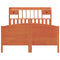vidaXL Bookcase Bed without Mattress Wax Brown 140x190cm Solid Wood Pine