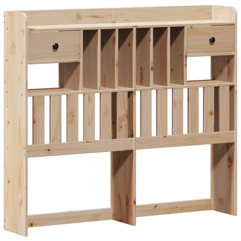 vidaXL Bookcase Bed without Mattress 135x190 cm Double Solid Wood Pine