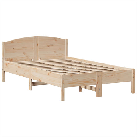vidaXL Bookcase Bed without Mattress 135x190 cm Double Solid Wood Pine