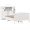 vidaXL Bookcase Bed without Mattress White 135x190 cm Double Solid Wood Pine