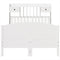 vidaXL Bookcase Bed without Mattress White 135x190 cm Double Solid Wood Pine