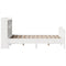 vidaXL Bookcase Bed without Mattress White 135x190 cm Double Solid Wood Pine
