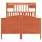 vidaXL Bookcase Bed without Mattress Wax Brown 135x190 cm Double Solid Wood Pine